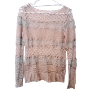 🍁 3/$15 LC Lauren Conrad Lace Knit Sweater